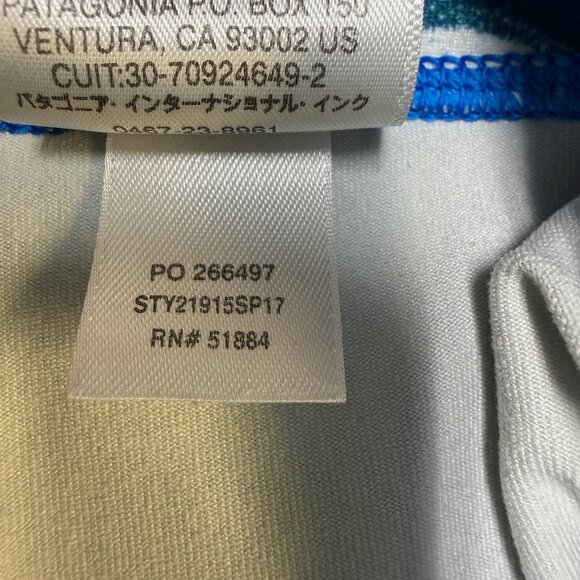 Patagonia Women’s Centered Crops Medium Blue Green Marble EUC - Picture 9 of 12